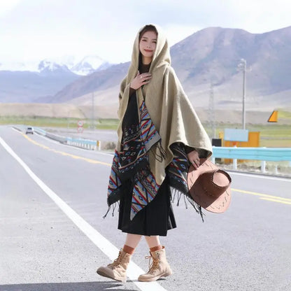 Handmade Hooded Poncho for Women