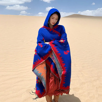 Handmade Hooded Poncho for Women