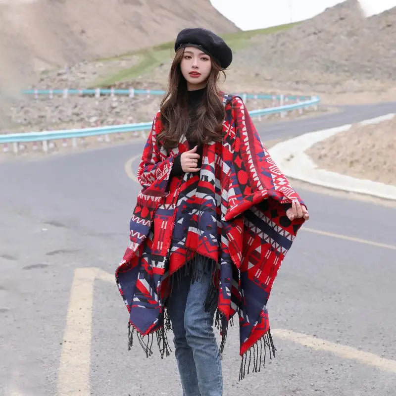 Handmade Hooded Poncho for Women