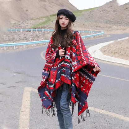 Handmade Hooded Poncho for Women