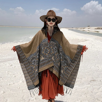 Handmade Hooded Poncho for Women