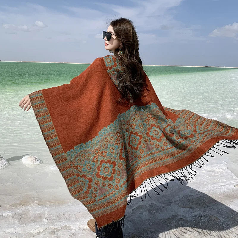 Handmade Hooded Poncho for Women