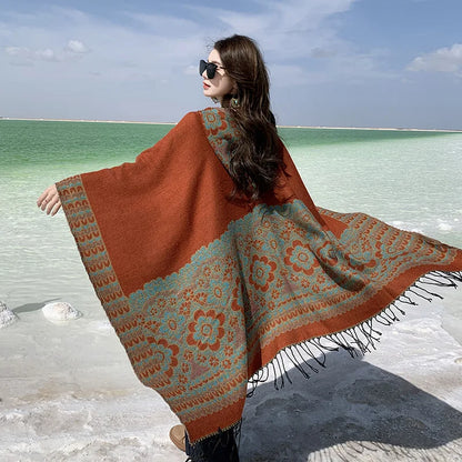 Handmade Hooded Poncho for Women