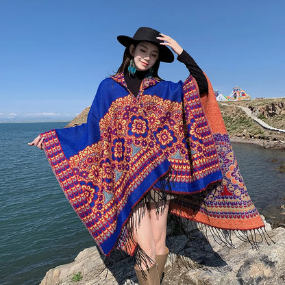 Handmade Hooded Poncho for Women