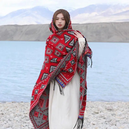Handmade Hooded Poncho for Women