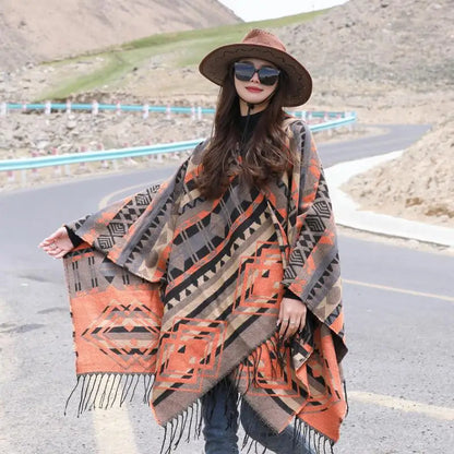 Handmade Hooded Poncho for Women