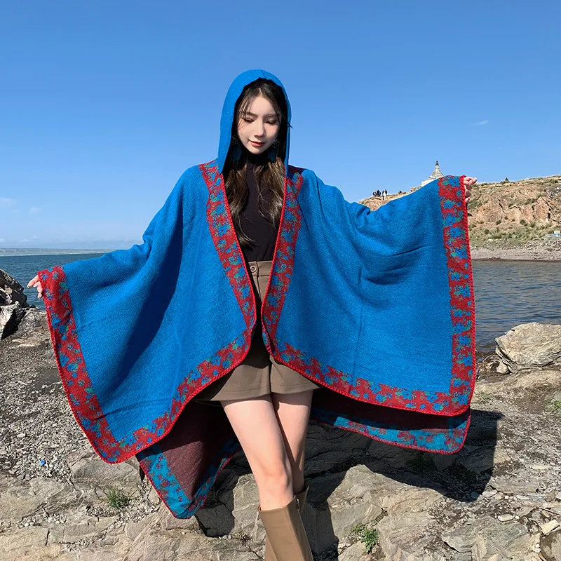 Handmade Hooded Poncho for Women