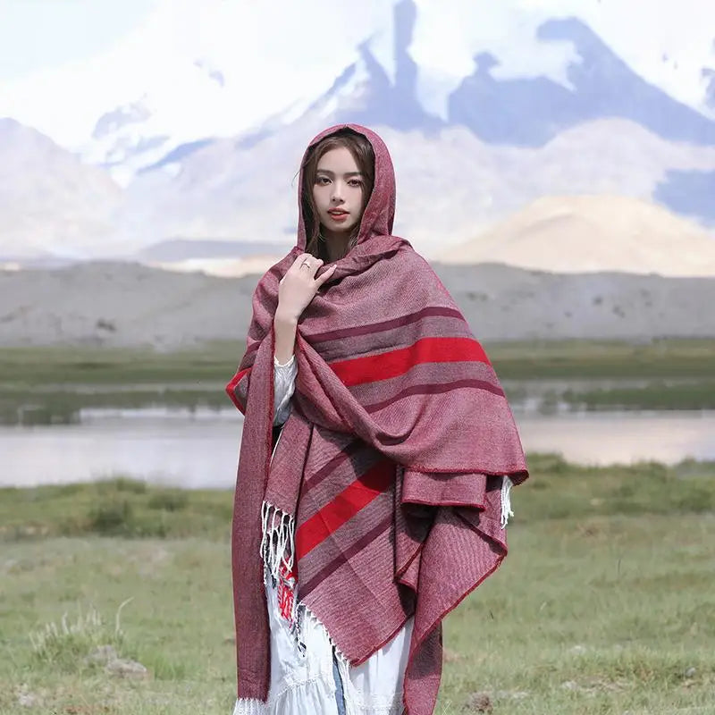 Handmade Hooded Poncho for Women
