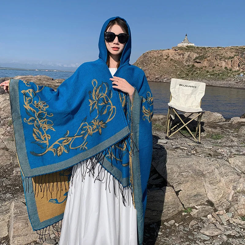 Handmade Hooded Poncho for Women