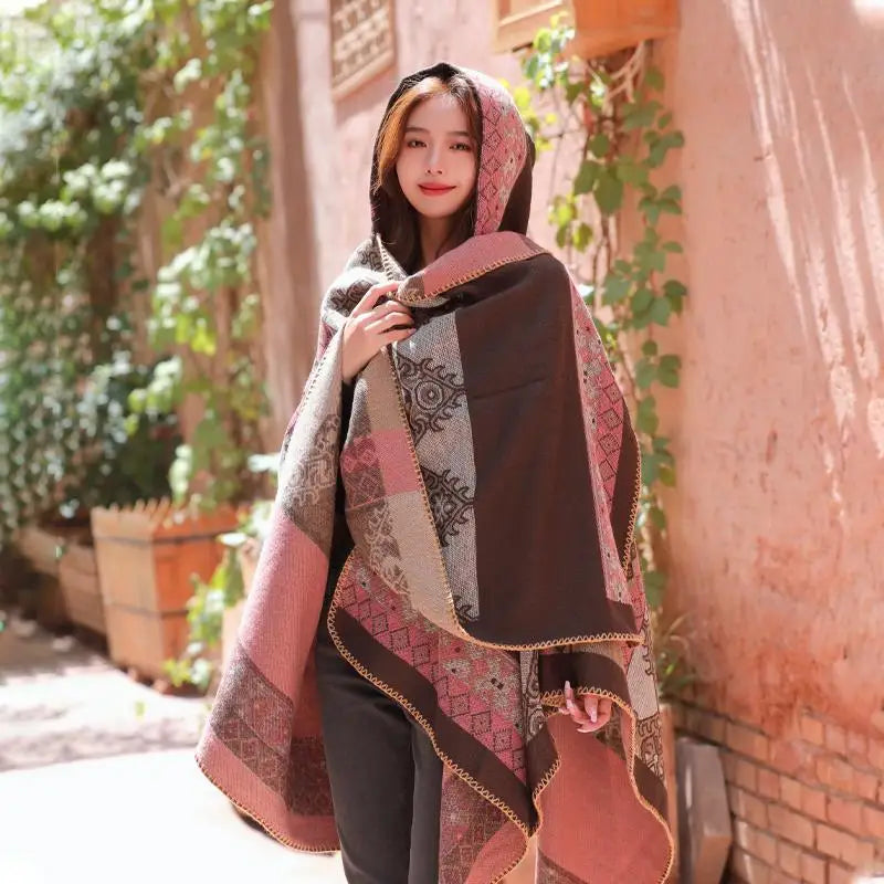 Handmade Hooded Poncho for Women