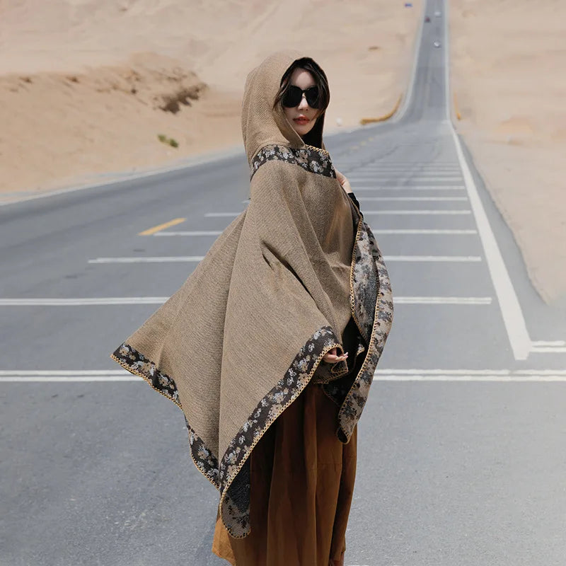 Handmade Hooded Poncho for Women