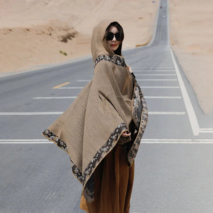 Handmade Hooded Poncho for Women