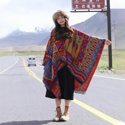 Handmade Hooded Poncho for Women