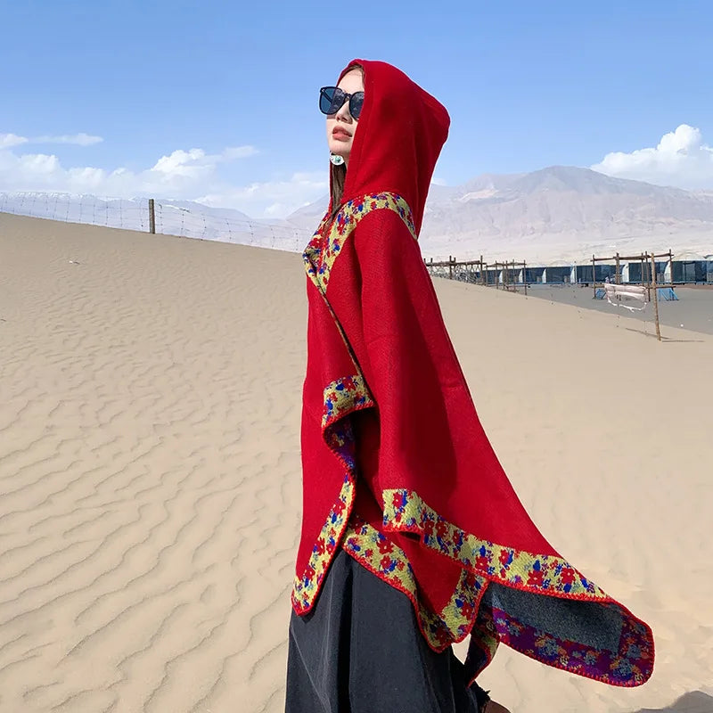 Handmade Hooded Poncho for Women