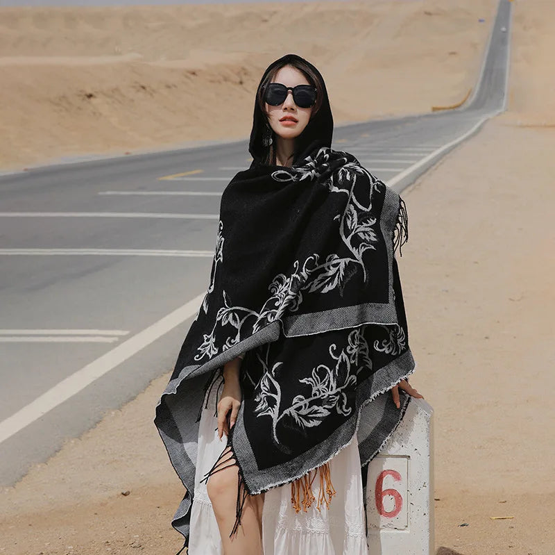 Handmade Hooded Poncho for Women